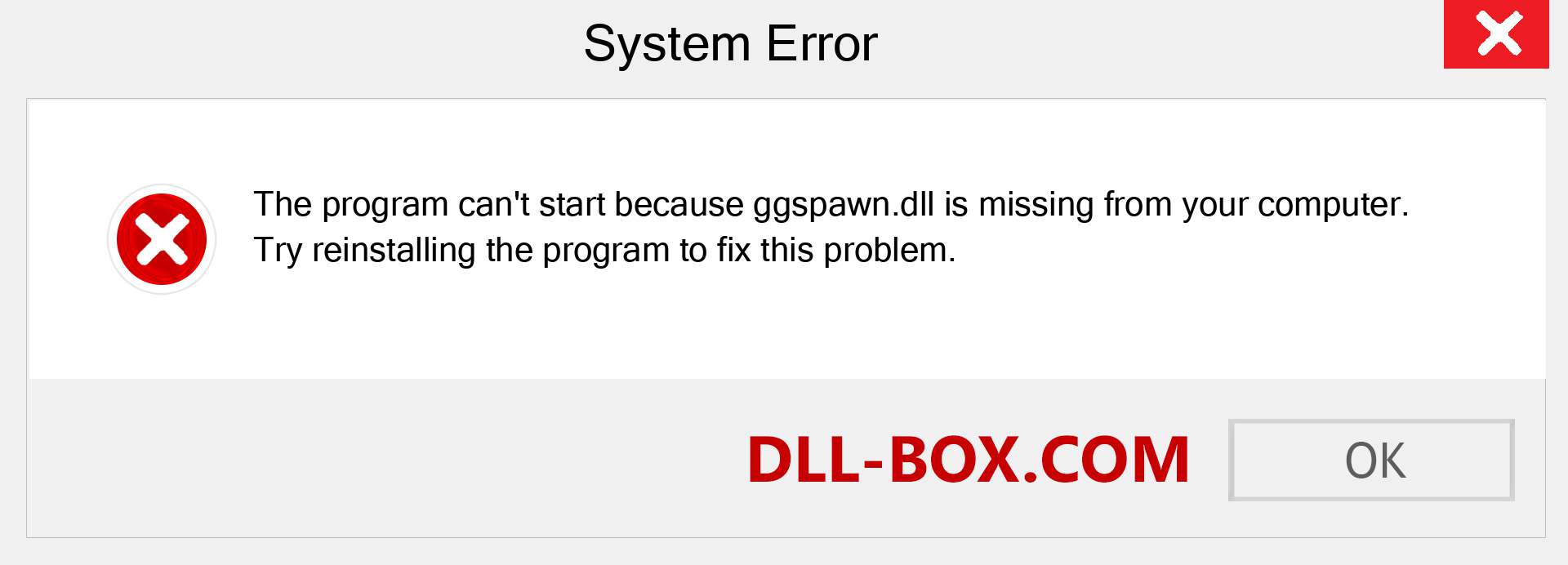  ggspawn.dll file is missing?. Download for Windows 7, 8, 10 - Fix  ggspawn dll Missing Error on Windows, photos, images